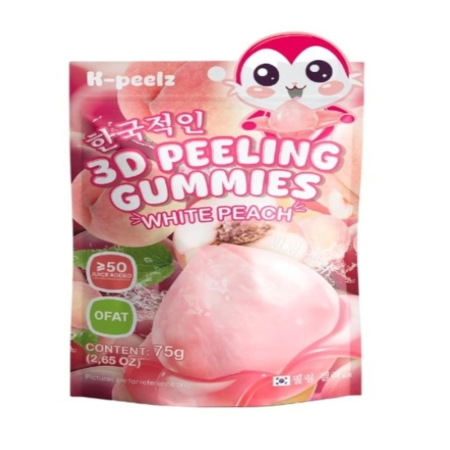 Produse Alimentare - K-Peelz White Peach 3D Peeling Gummies CHN 75g