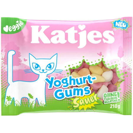 Jeleuri & Bomboane - Katjes Yoghurt-Gums Sauer Vegan 210g