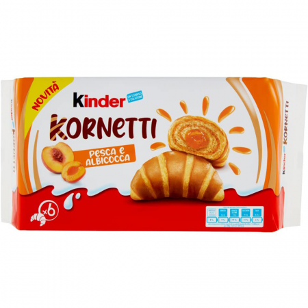 Croissante, Foitaje & Prăjiturele - Kinder Kornetti Frutta 252g