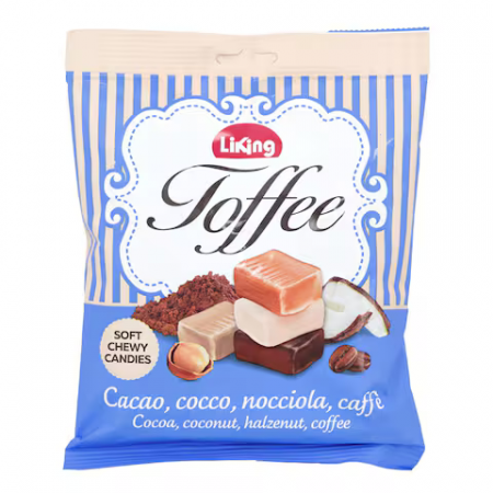 Jeleuri & Bomboane - Liking Caramelle Toffee Cacao/Cocco/Nocciola 175g