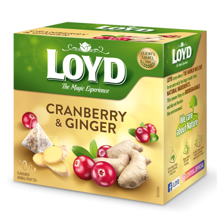 Produse Alimentare - Loyd Ceai Merisoare & Ghimbir 20x2g