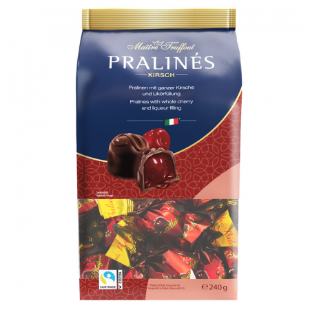 Praline - Maitre Truffout Praline Kirsch cu Lichior 240g