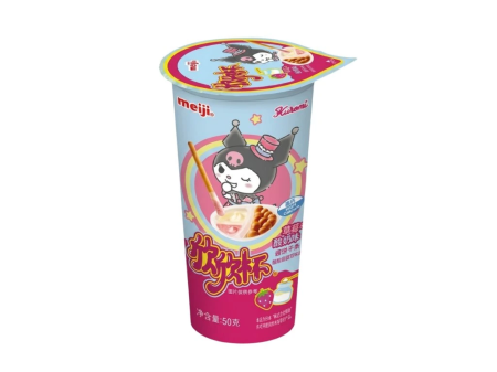 Biscuiți & Fursecuri - Meiji Kuromi Strawberry Cream Stick Biscuit CHN 50g
