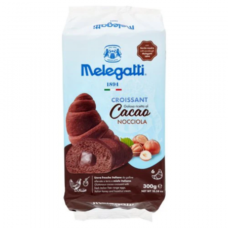 Croissante, Foitaje & Prăjiturele - Melegatti Croissant Cacao & Nocciola 300g (6x50g)
