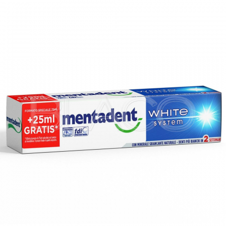 Pastă de dinți - Mentadent White System 75ml