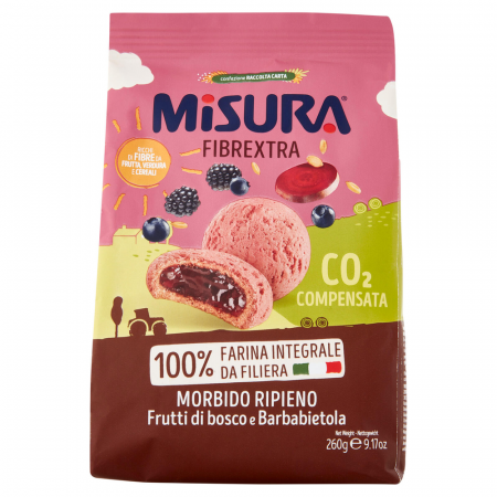 Biscuiți & Fursecuri - Misura Fibrextra Ripieni Frutti di Bosco 260g