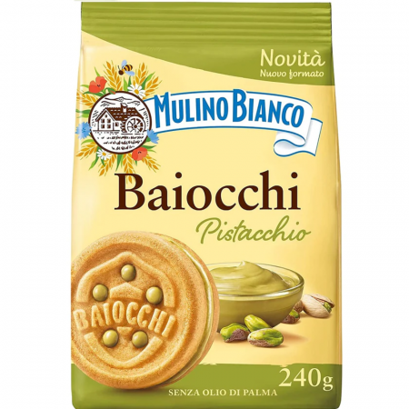 Biscuiți & Fursecuri - Mulino Bianco Baiocchi Pistacchio 240g biscuiti