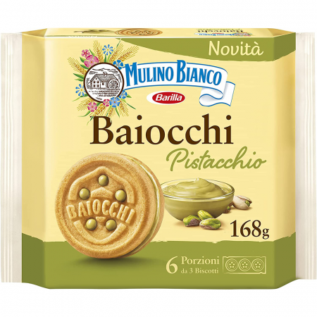 Dulciuri - Mulino Bianco Baiocchi Pistacchio 168g biscuiti