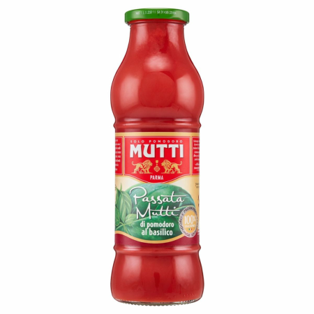 Suc de roșii, roșii decojite - Mutti Passata al Basilico 700g