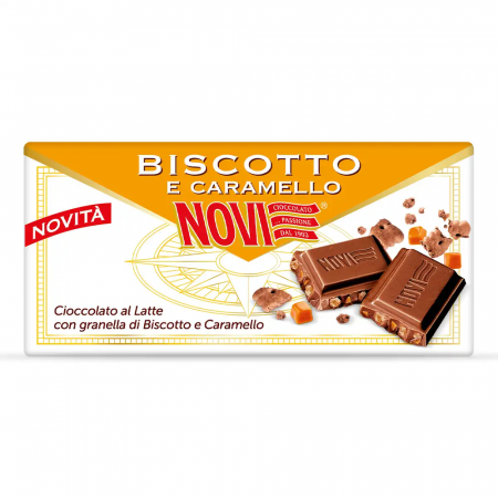 Ciocolată - Novi Tavoletta Biscotto e Caramello 100g