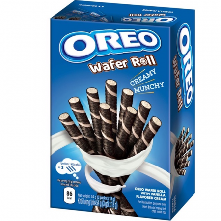 Dulciuri - Oreo Vanilla Wafer Rolls VNM 54g
