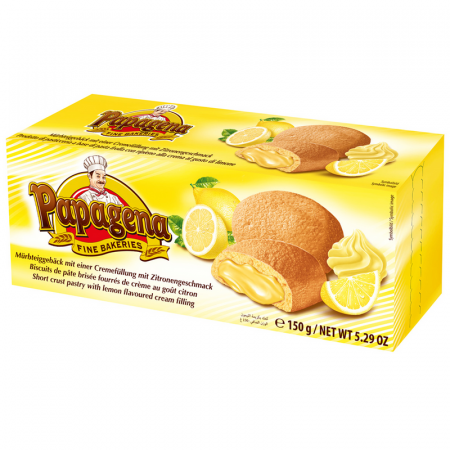 Biscuiți & Fursecuri - Papagena Biscuiti cu Crema de Lamaie 150g