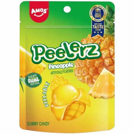 Jeleuri & Bomboane - Amos Peelerz Gummy Pineapple CHN 65g