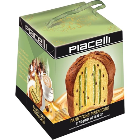 Produse Alimentare - Piacelli Panettone Pistacchio & Choco Chips 750g