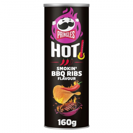 Snackuri & Chipsuri - Pringles Hot Smokin' BBQ Ribs BE 160g