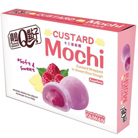 Mochi - Q Brand Mochi Custard Raspberry Fruit TWN 168g