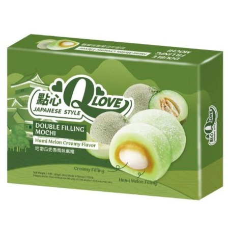 Mochi - QLove Creamy Hami Melon Double Filling Mochi TWN 180g