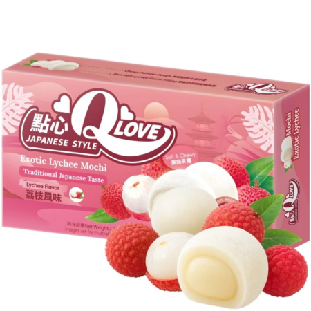 Produse Alimentare - QLove Exotic Lychee Premium Mini Mochi TWN 80g