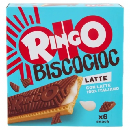 Biscuiți & Fursecuri - Ringo BiscoCioc Latte 162g biscuiti