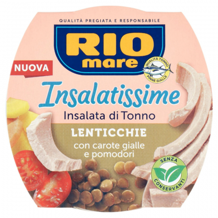 Conserve de ton, pește - Rio Mare Insalatissime Lenticchie e Tonno 160g