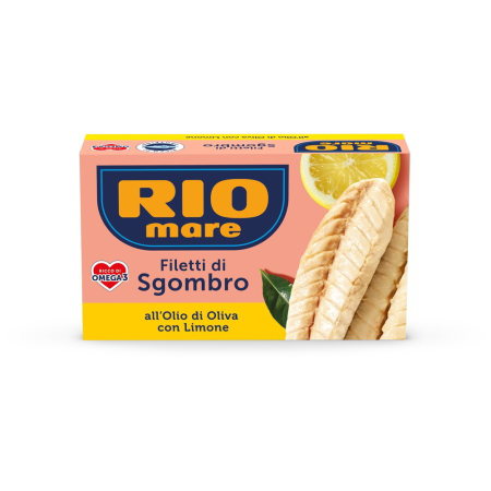 Produse Alimentare - Rio Mare Fileuri de Macrou in Ulei de Masline cu Lamaie 125g