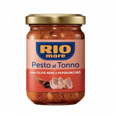 Sosuri pentru paste - Rio Mare Pesto Olive Nere & Peperoncino 130g