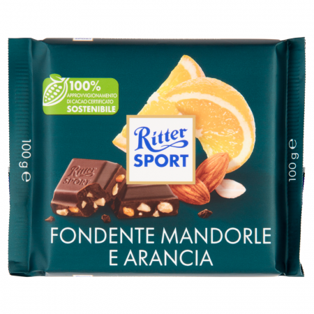 Ciocolată - Ritter Sport Mandorle Arancia 100g