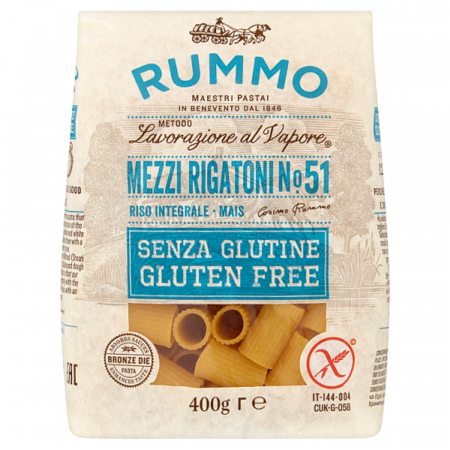 Paste Italiene - Rummo Mezzi Rigatoni N51 Senza Glutine 400g