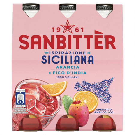 Băuturi - San Pellegrino Sanbitter Siciliana Arancia e Fico d'India 3x200ml