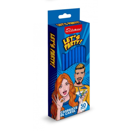 Accesorii băuturi - Setahome Paie Hartie Albastra 50 buc