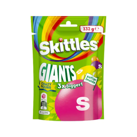 Jeleuri & Bomboane - Skittles Giants Crazy Sours UK 132g
