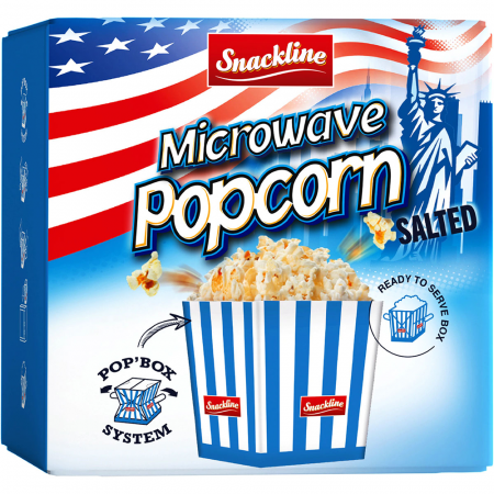 Produse Alimentare - Snackline Microwave Popcorn Salted 2x100g