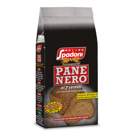 Făină italiană - Spadoni Preparato per Pane Nero ai 7 Cereali 1kg