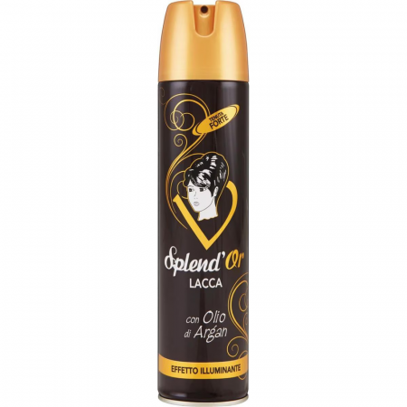 Soluții păr - Splend'Or Lacca Forte Argan 300ml fixativ