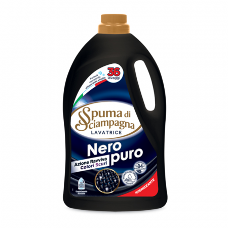 Detergent rufe - Spuma di Sciampagna Lavatrice Nero Puro 36 spalari
