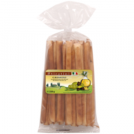 Snackuri & Chipsuri - Stiratini Grisine cu Ulei de Masline 250g