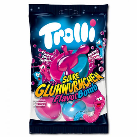 Produse Alimentare - Trolli Flavor Bomb Saure Glühwürmchen GER 75g