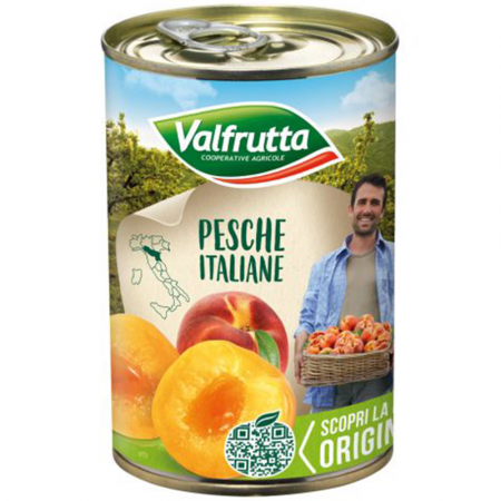 Dulceață, gem, compot - Valfrutta Pesche Sciroppate 411g