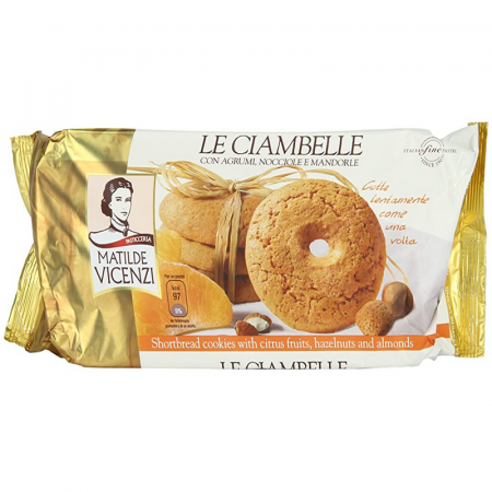 Biscuiți & Fursecuri - Vicenzi Ciambelle Agrumi Nocciole e Mandorle 200g biscuiti