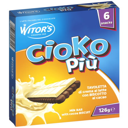 Biscuiți & Fursecuri - Witor's Cioko Piu Latte Bianco ITA 126g