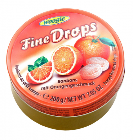 Gumă de Mestecat & Drajeuri - Woogie Fine Drops Orange 200g