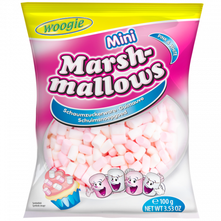 Jeleuri & Bomboane - Woogie Marshmallows Mini 100g