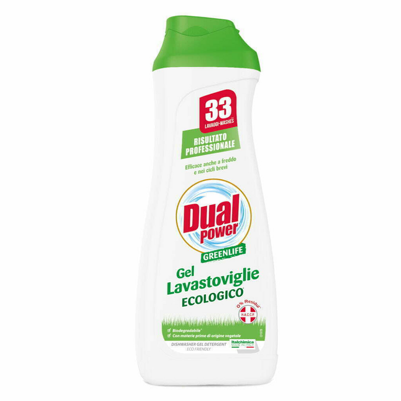 Dual Power Gel Lavastoviglie Eco Green 0 66l 33 spalari