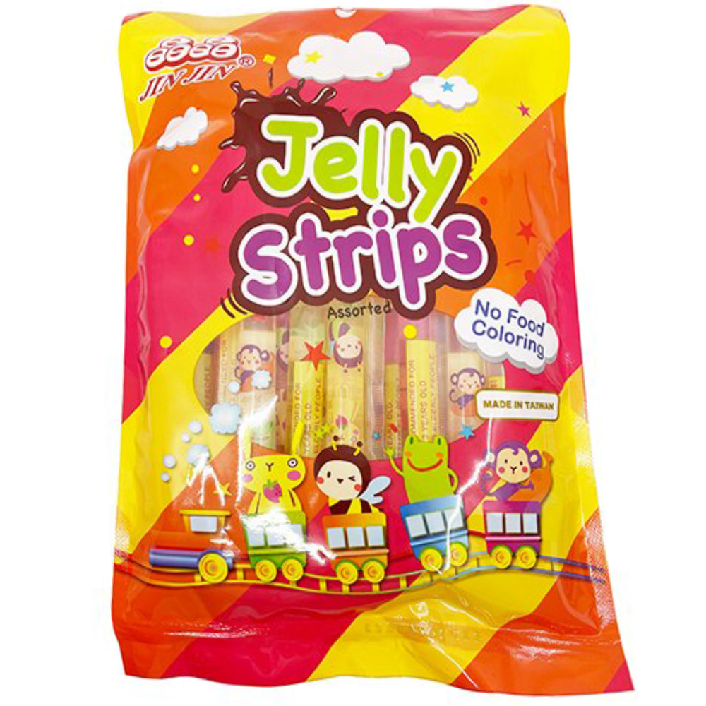 Jin Jin Jelly Strip Straws Assorted TWN 300g (16x18.8g)