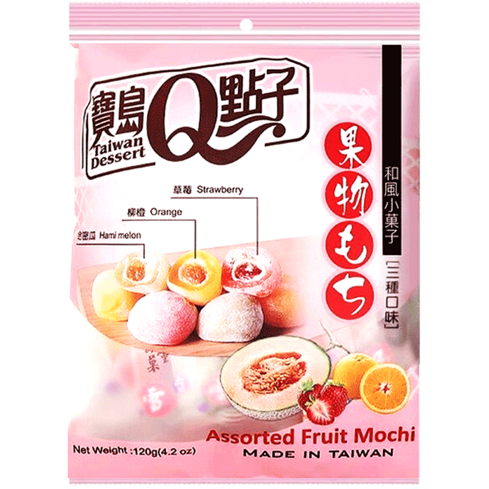 Q Brand Mochi Assorted Fruit TWN 120g
