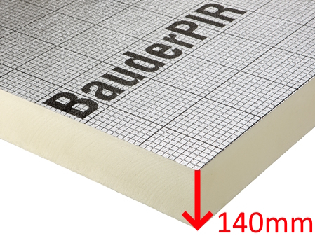 Termoizolatii Bauder - Bauder PIR FA-TE, placa rigida din spuma poliuretanica, grosime 140mm, 2.16mp/pachet