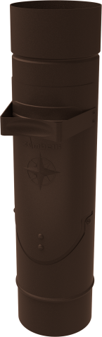 Accesorii burlane - Burlan cu clapeta caramiziu RAL 8004 100mm