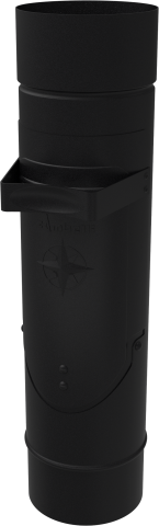 Accesorii burlane - Burlan cu clapeta 100mm RAL 9005 negru