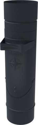 Burlan cu clapeta si sita protectie, D120mm, RAL 7016