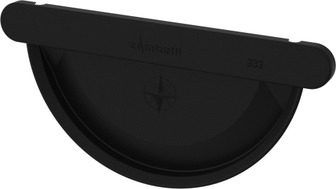 Accesorii jgheaburi - capac jgheab 150mm RAL 9005 negru